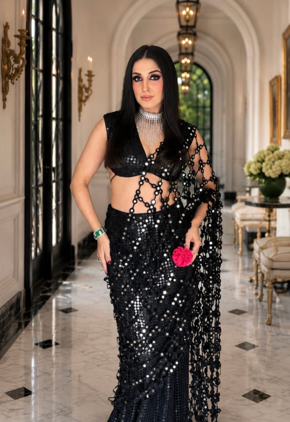 BLACK SAREE