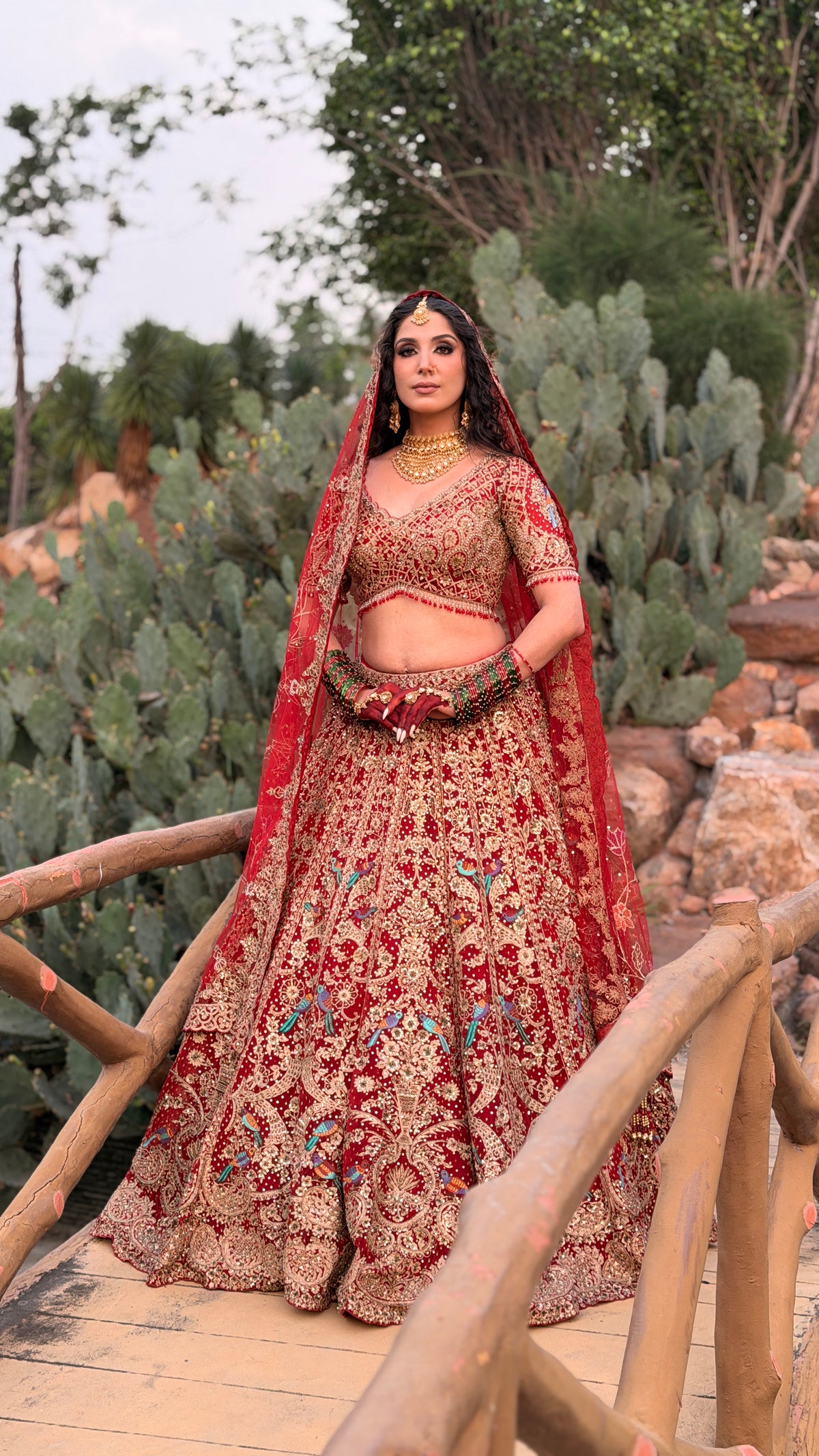 DEEP RED BRIDAL LEHENGA