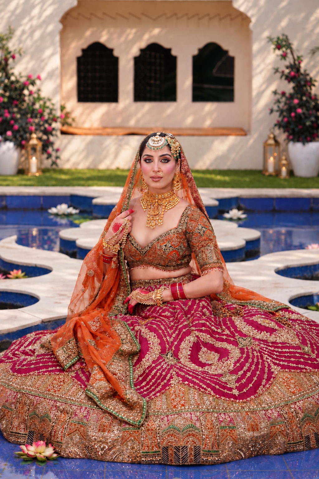 WINE MAROON BRIDAL LEHENGA