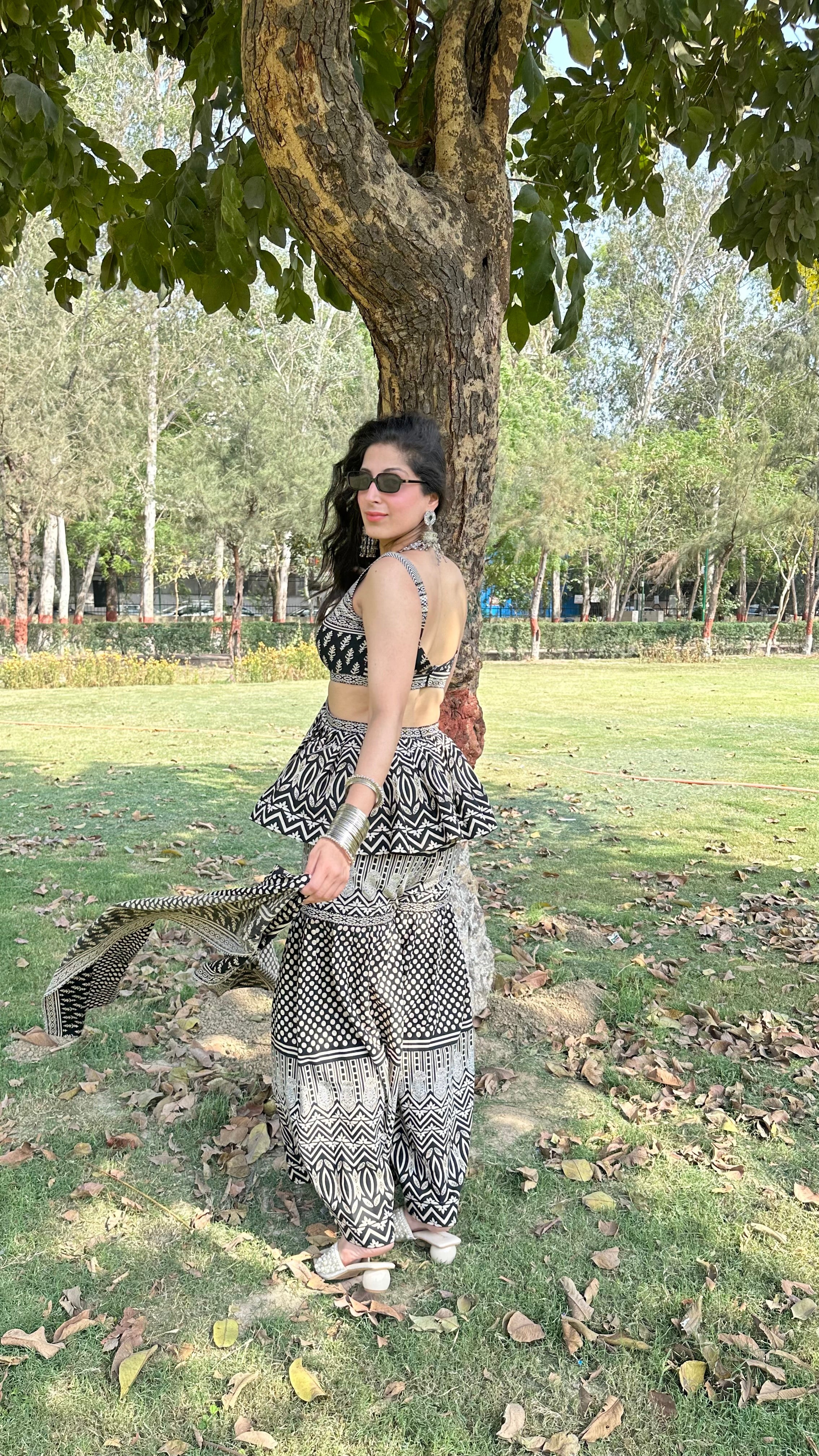 BLACK PRINTED CO-ORD SET