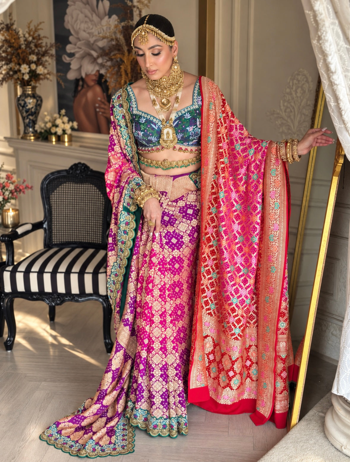 BANARASI BANDHANI SAREE