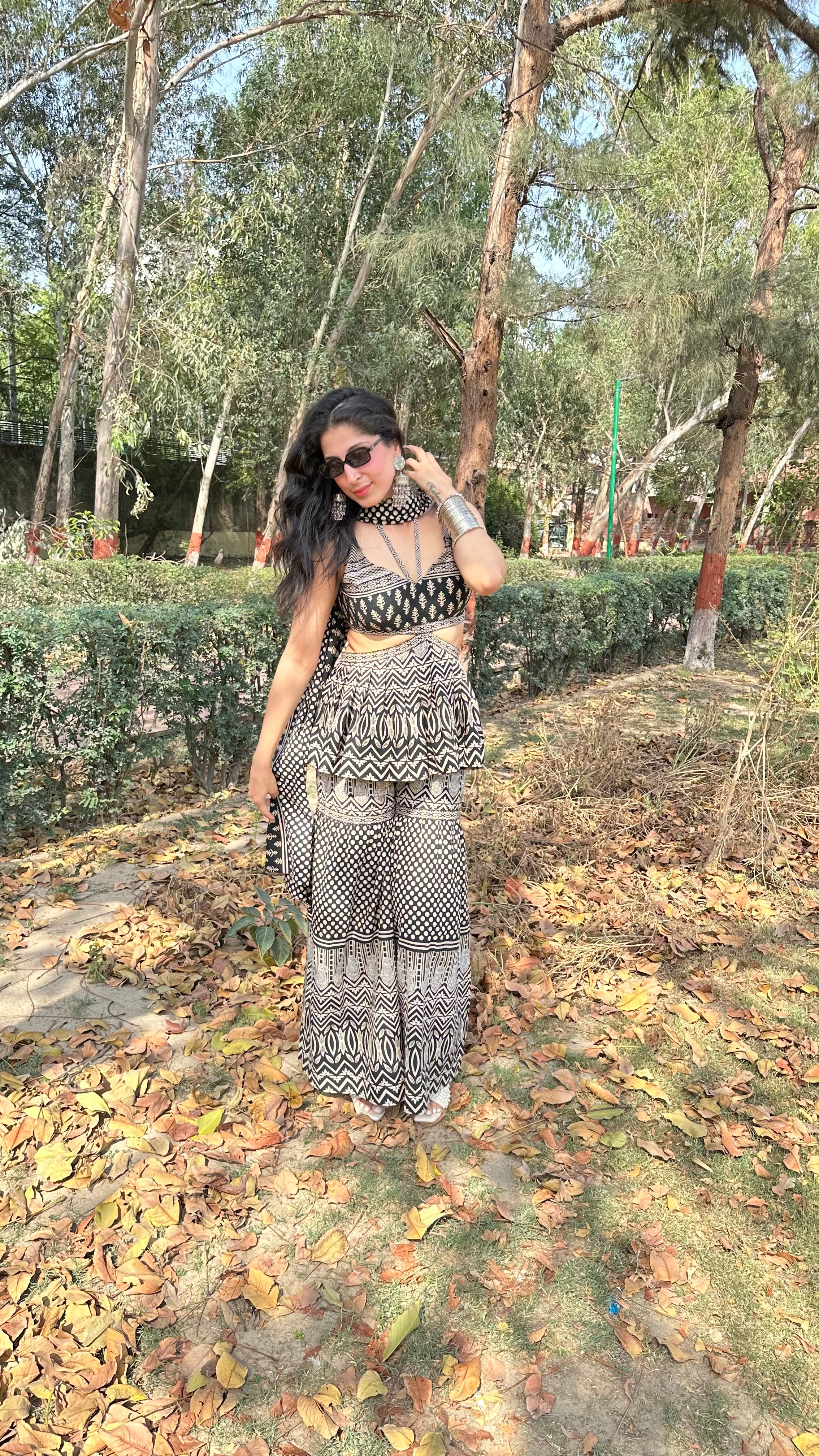 BLACK PRINTED CO-ORD SET