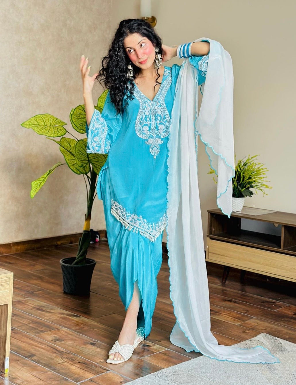 TURQUOISE BLUE SUIT SET