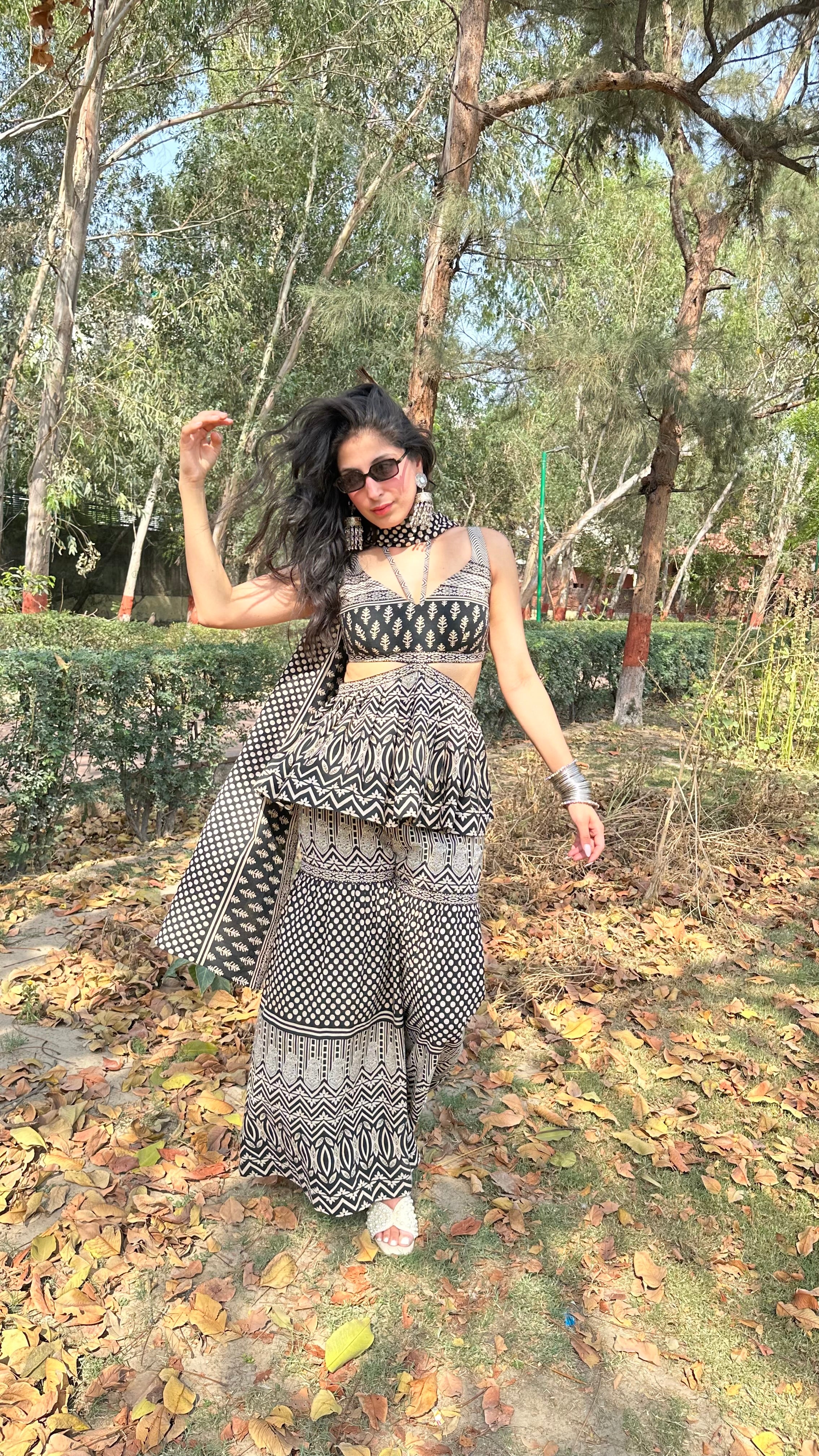 BLACK PRINTED CO-ORD SET
