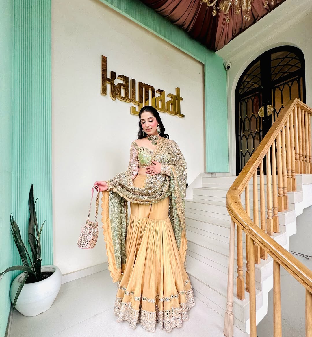 GREEN MIRROR GARARA SET