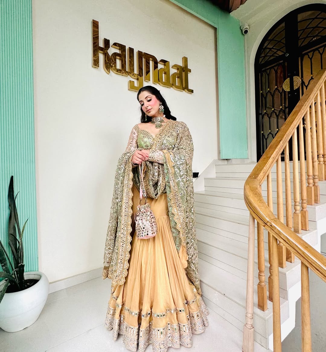GREEN MIRROR GARARA SET