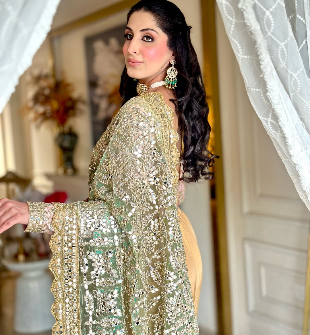 GREEN MIRROR GARARA SET
