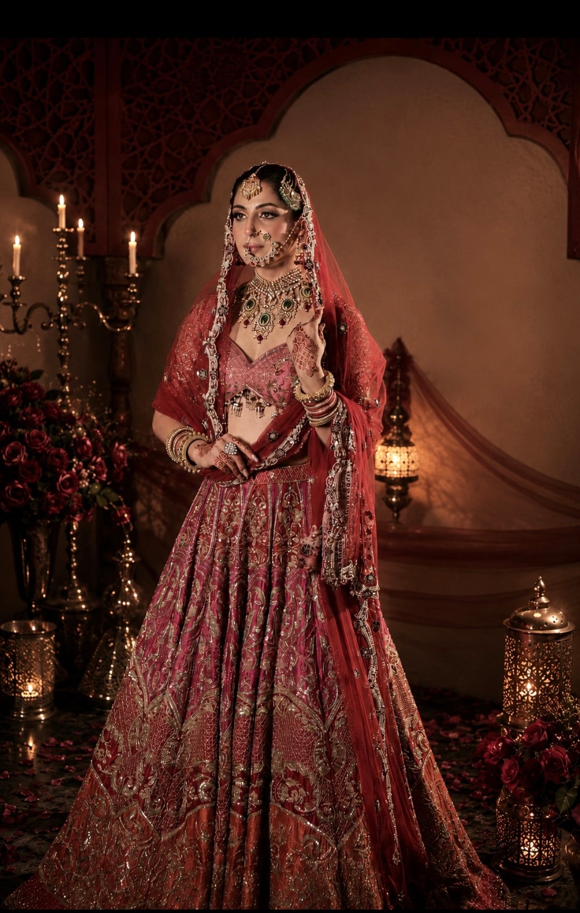 Multi-Colour Bridal Lehenga