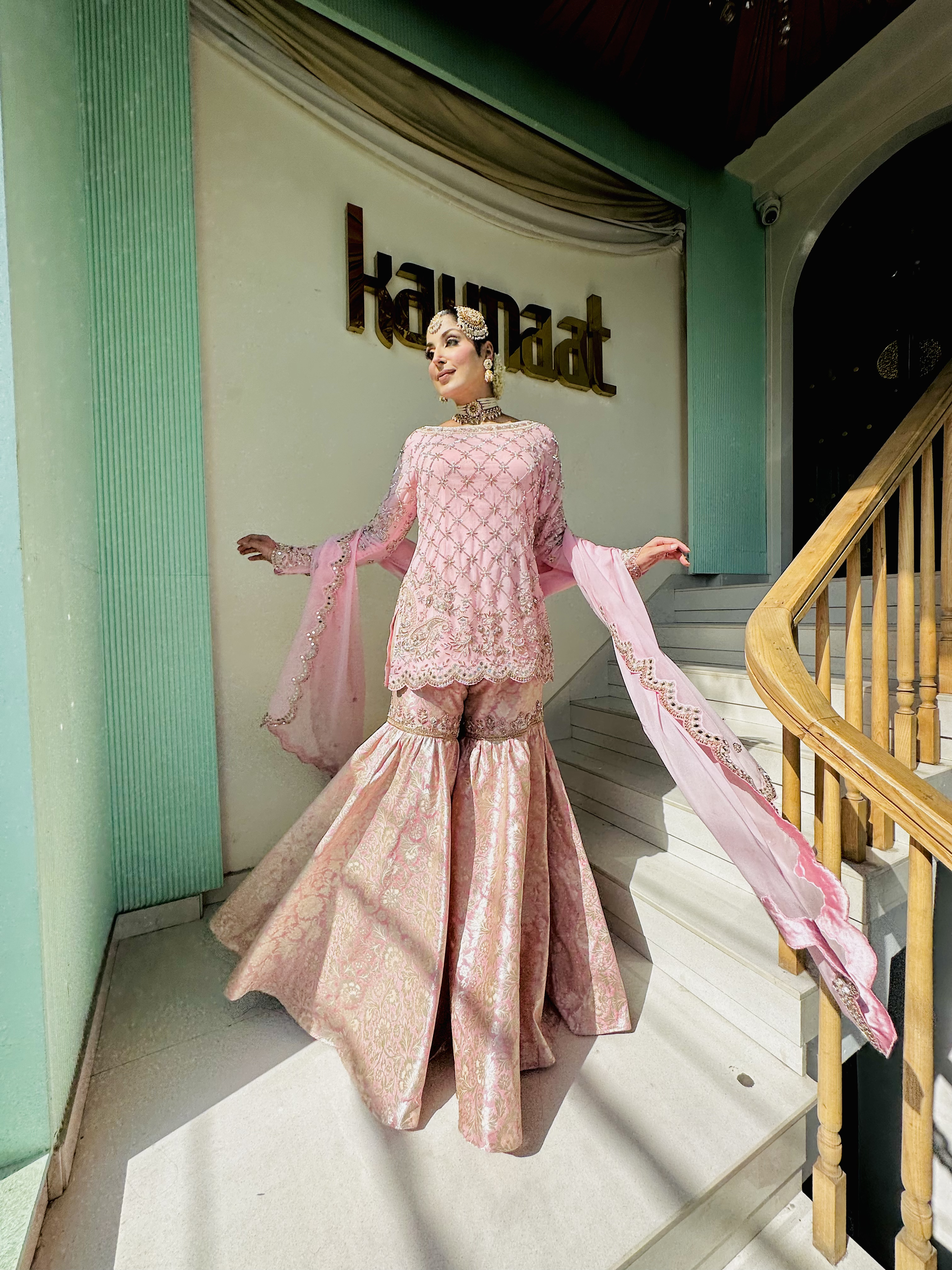  BABY PINK ANARKALI SUIT - WEDDING ANARKALI DRESS ONLINE - KAYNAAT