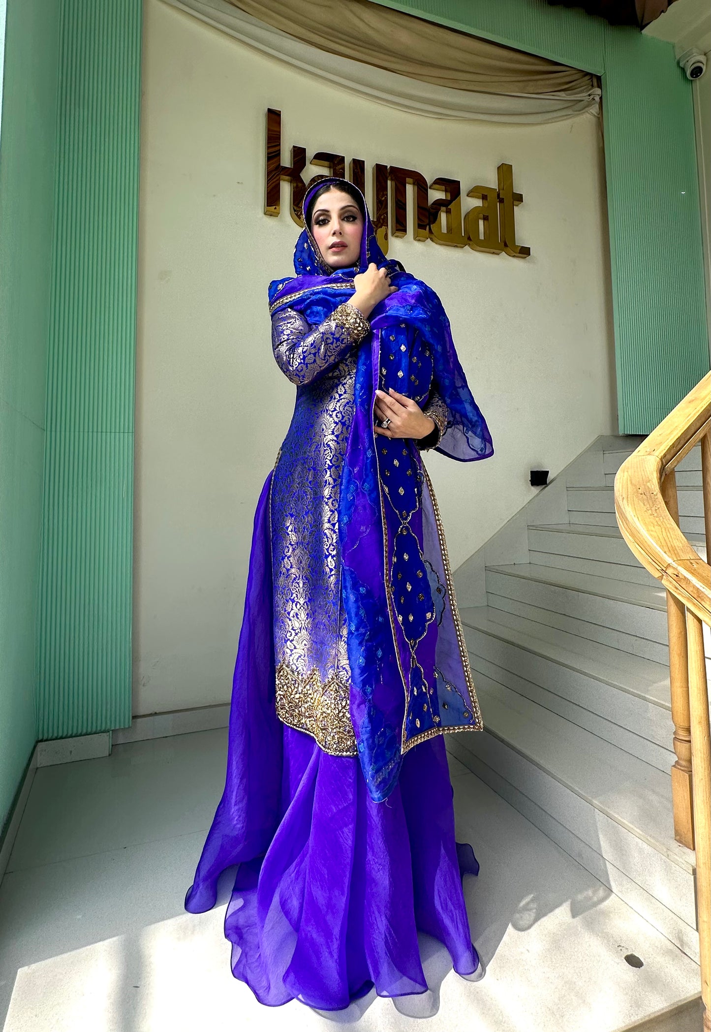 BLUE ANARKALI SUIT - WEDDING ANARKALI DRESS ONLINE - KAYNAAT