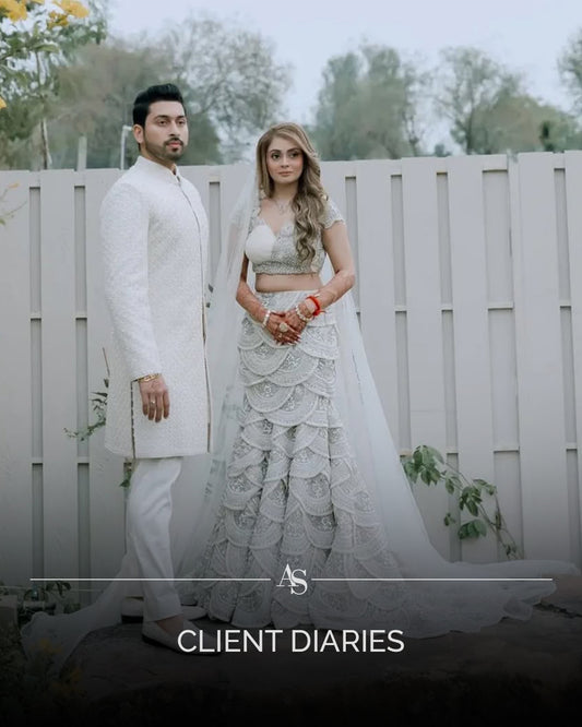 PEARL SCALLOP FISH CUT LEHENGA