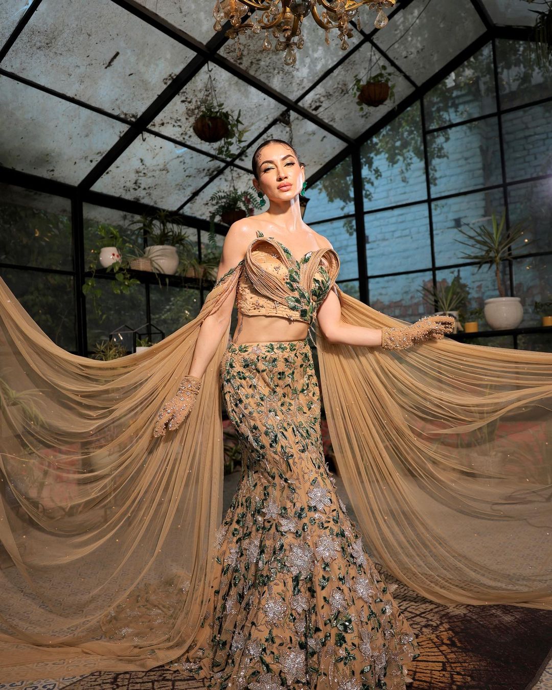 fish cut lehenga