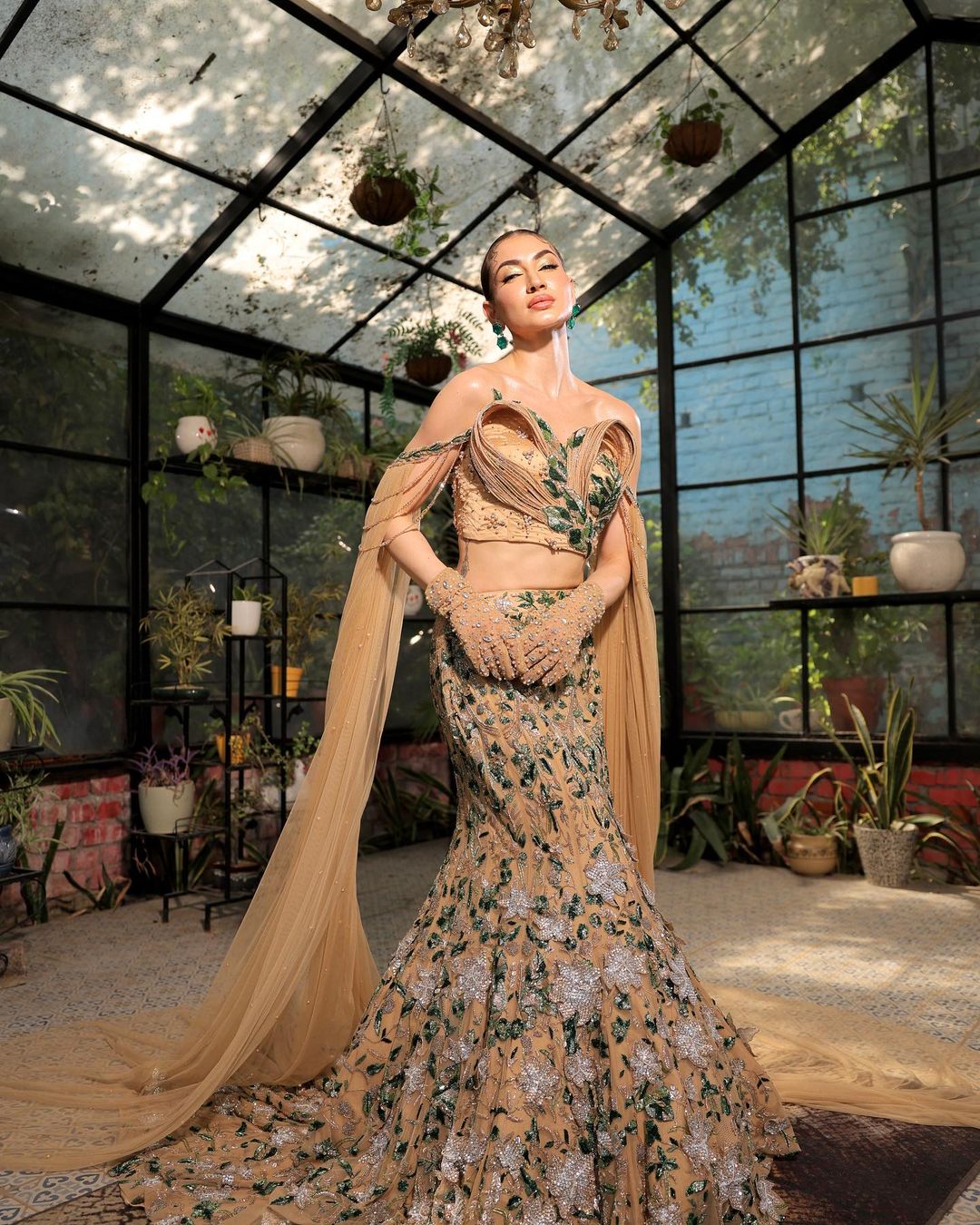 fish cut lehenga