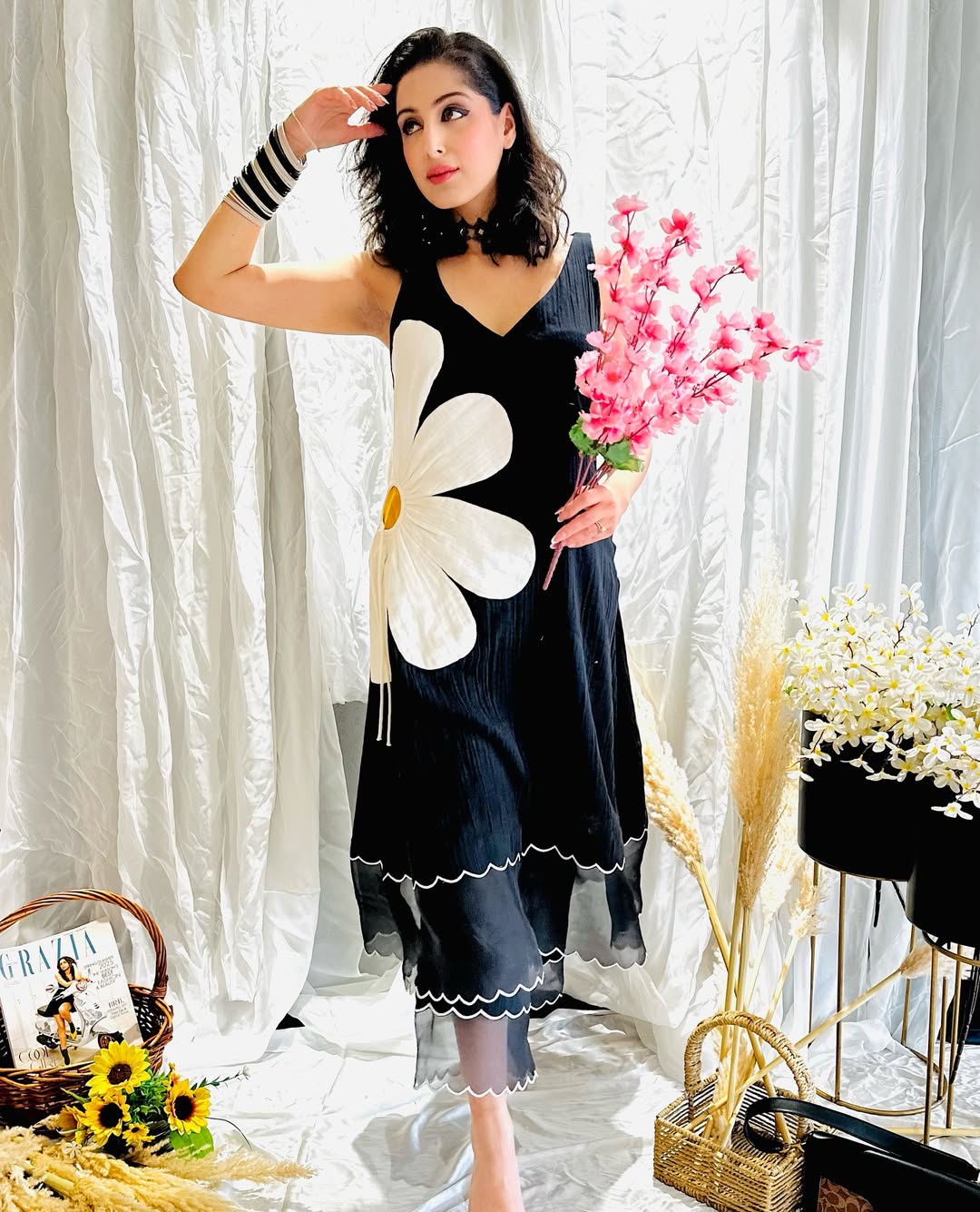BLACK SCALLOP CO-ORD SET