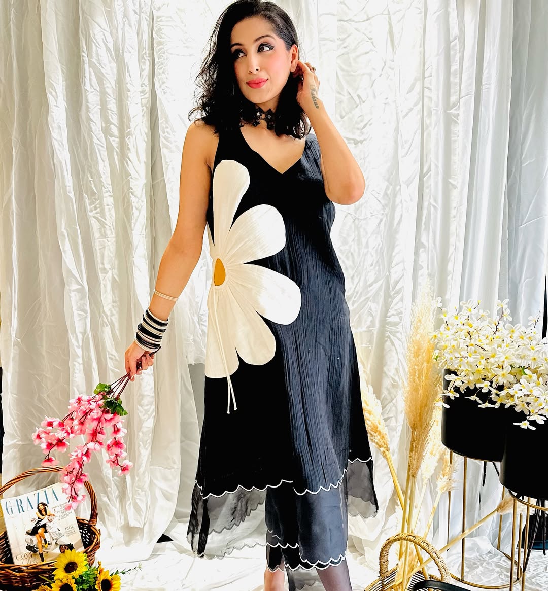 BLACK SCALLOP CO-ORD SET