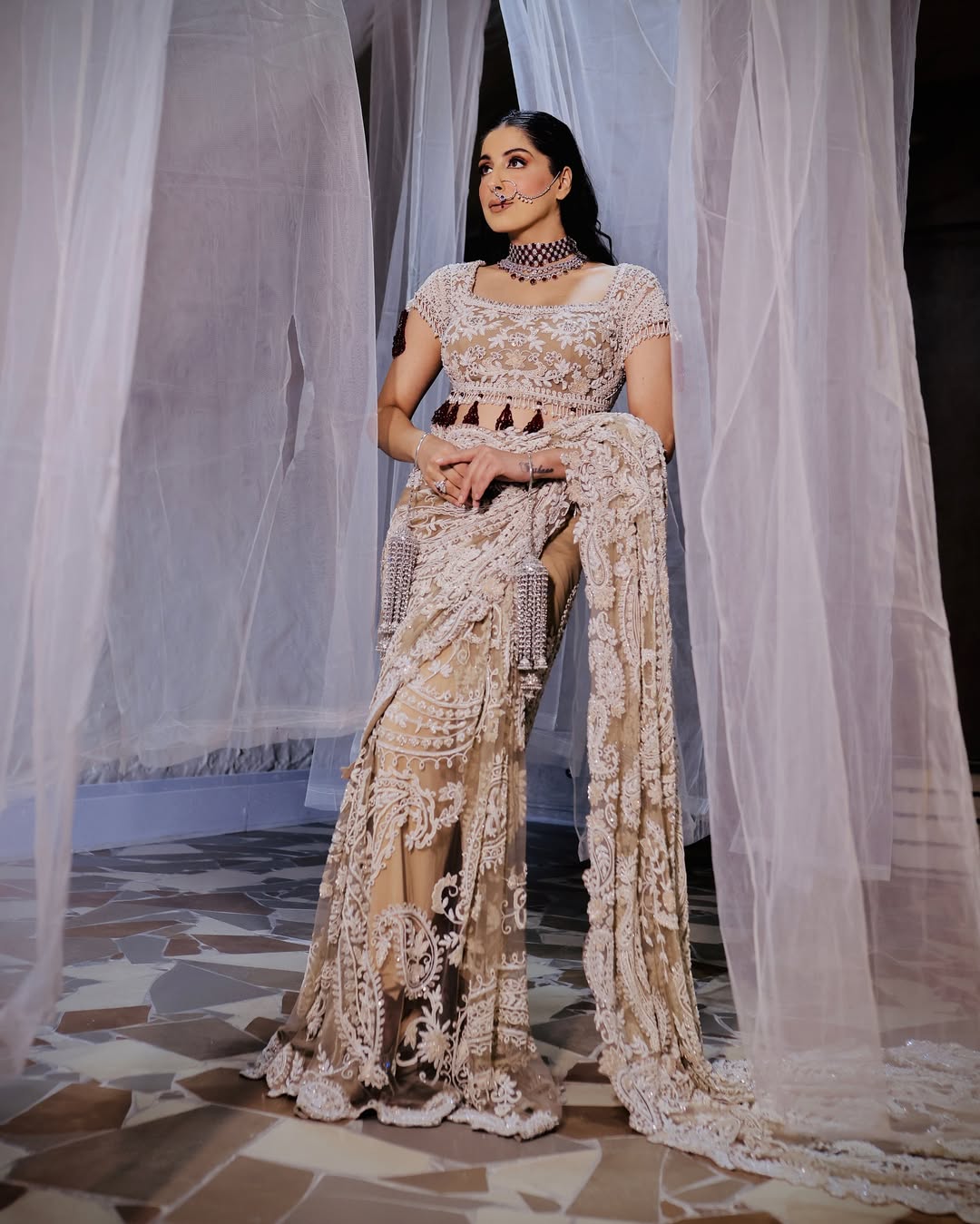 NUDE BEIGE SAREE