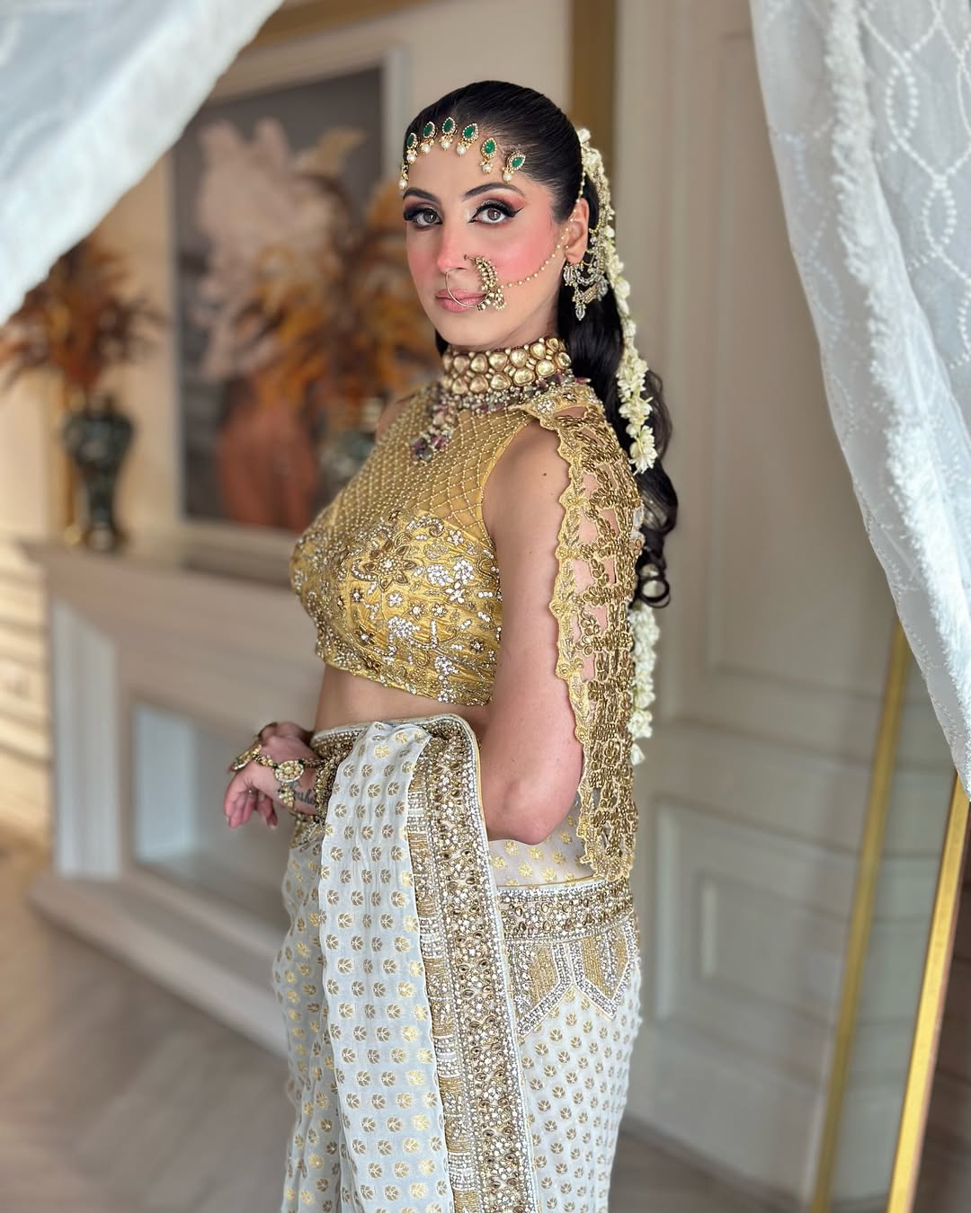 IVORY AND GOLD SAREE
