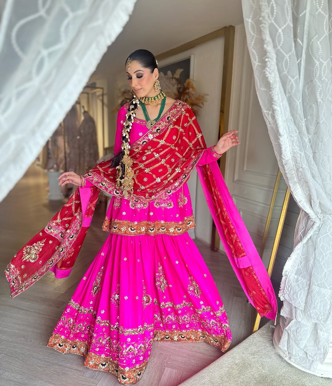 HOT PINK  GARARA SET