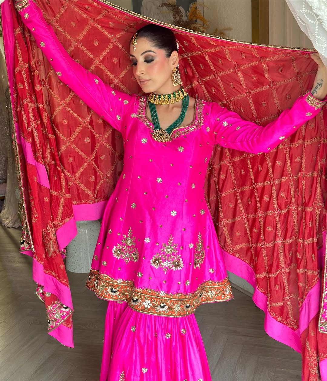 HOT PINK  GARARA SET