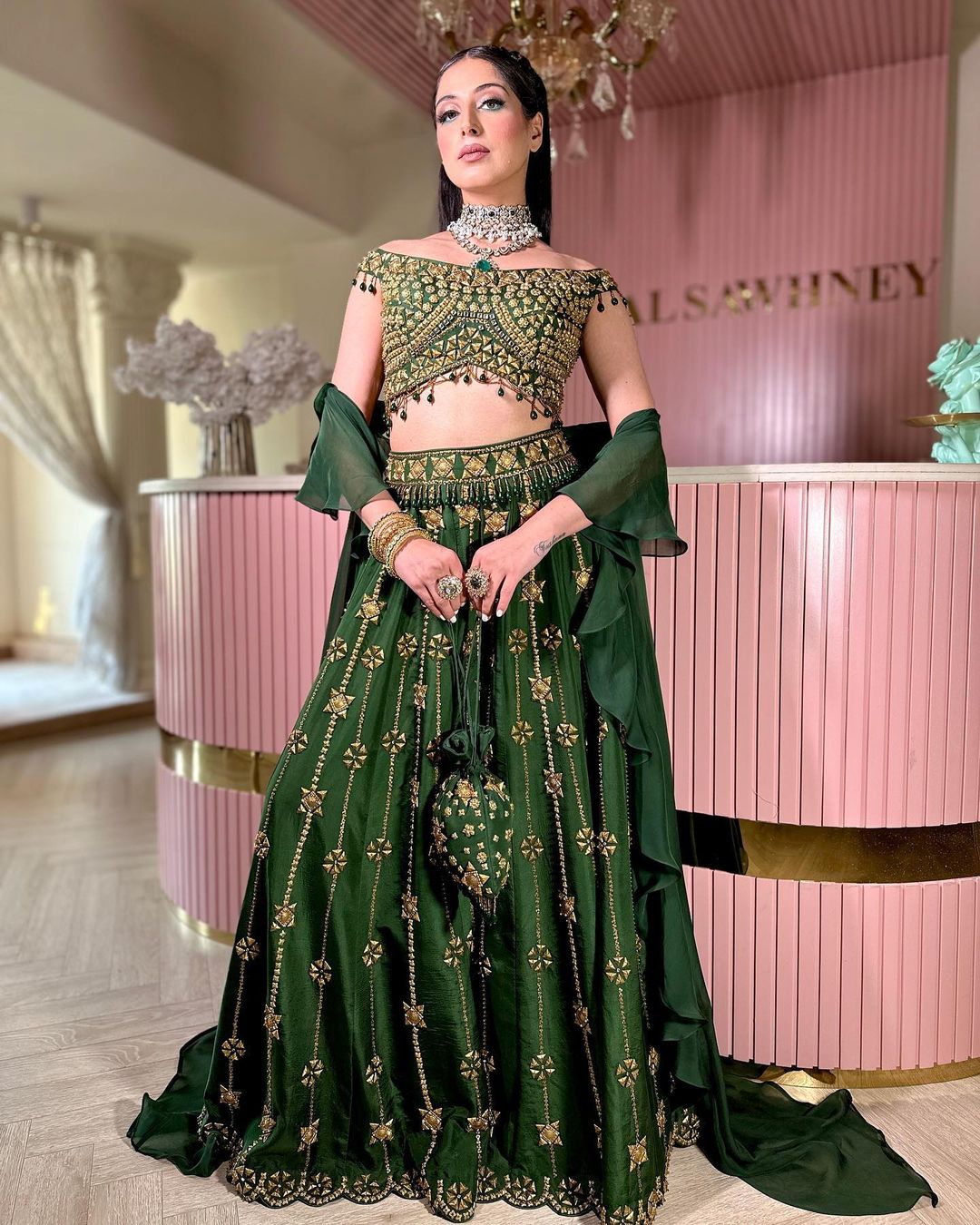 GREEN ANARKALI SUIT