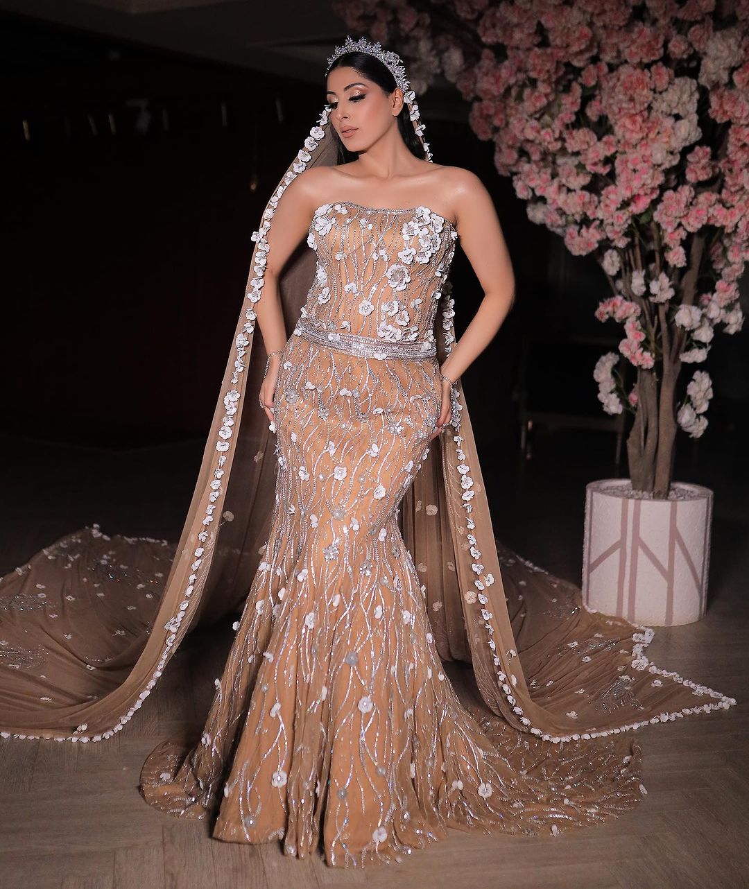 GOLDEN FISH CUT LEHENGA