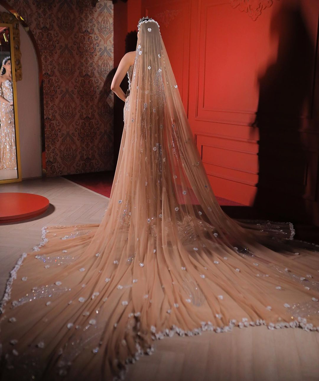 GOLDEN FISH CUT LEHENGA