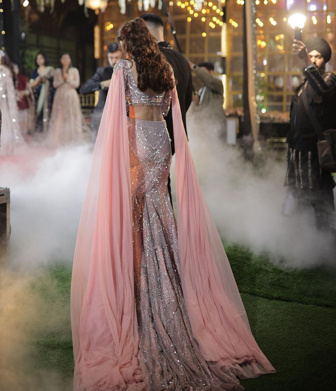 PINK FISH CUT LEHENGA