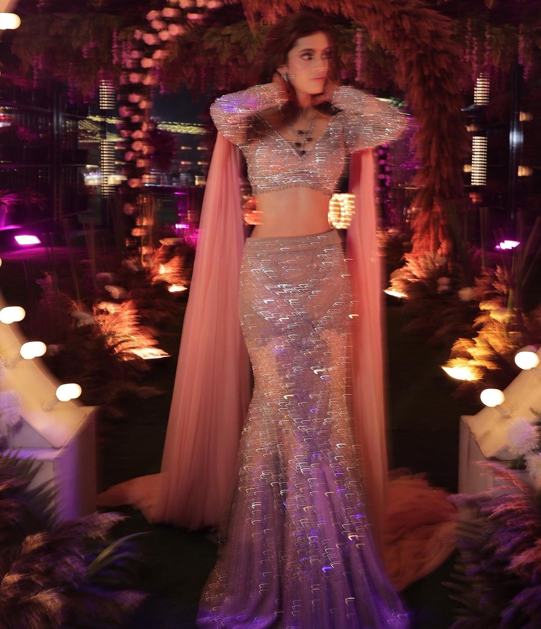PINK FISH CUT LEHENGA