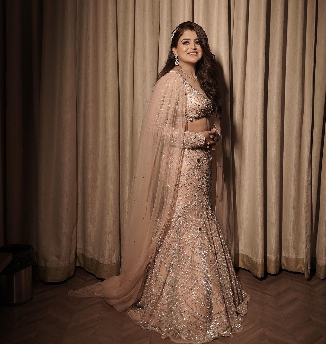 GOLDEN FISH CUT LEHENGA