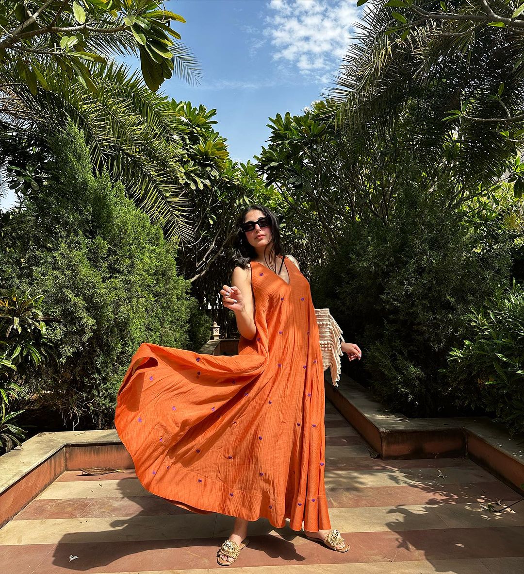 ORANGE COLOR KURTI