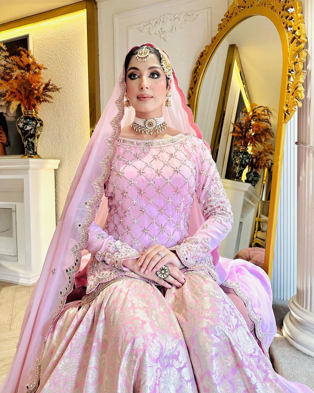  BABY PINK ANARKALI SUIT - WEDDING ANARKALI DRESS ONLINE - KAYNAAT