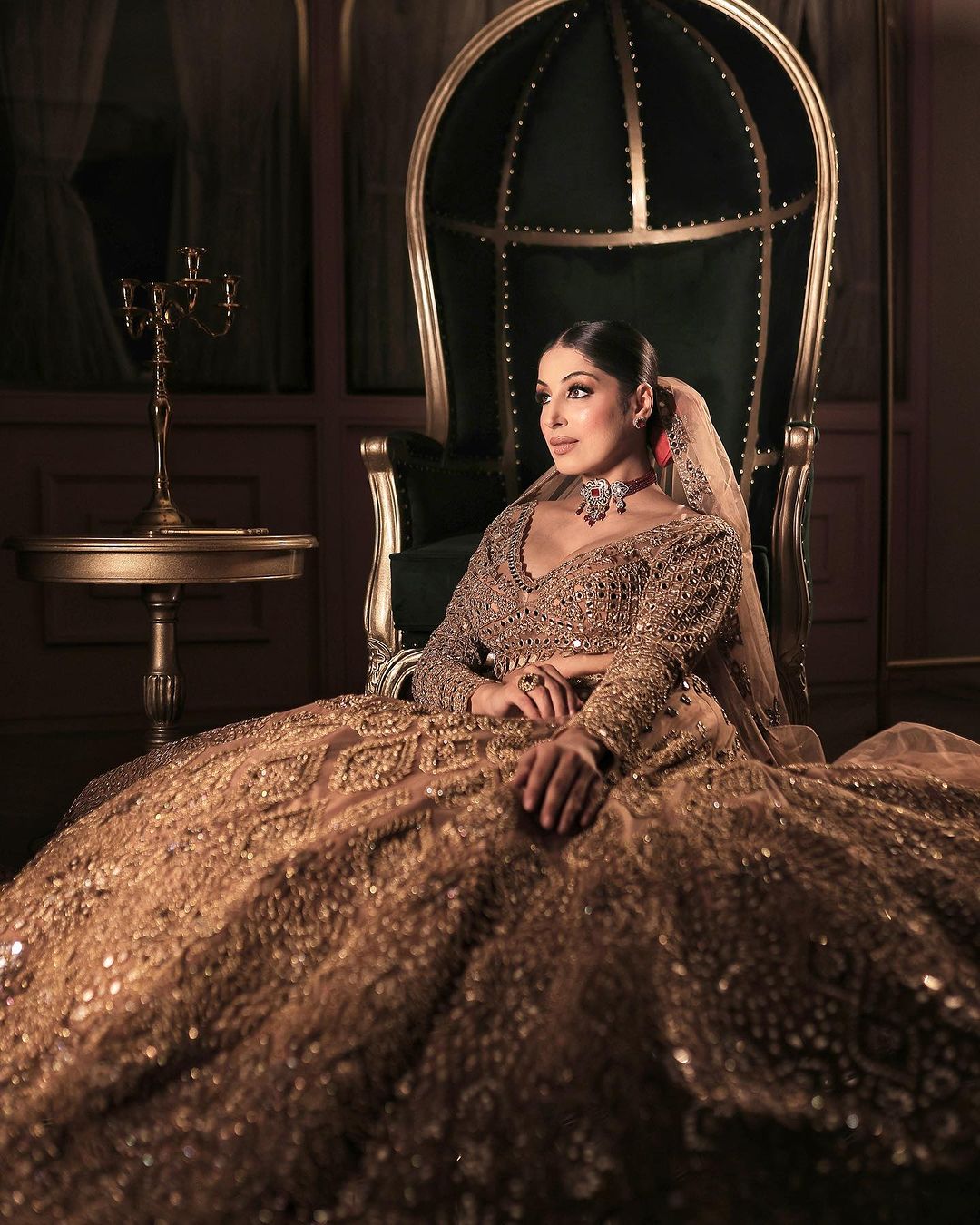 BABY ORCHID AND ROSE GOLD BRIDAL LEHENGA