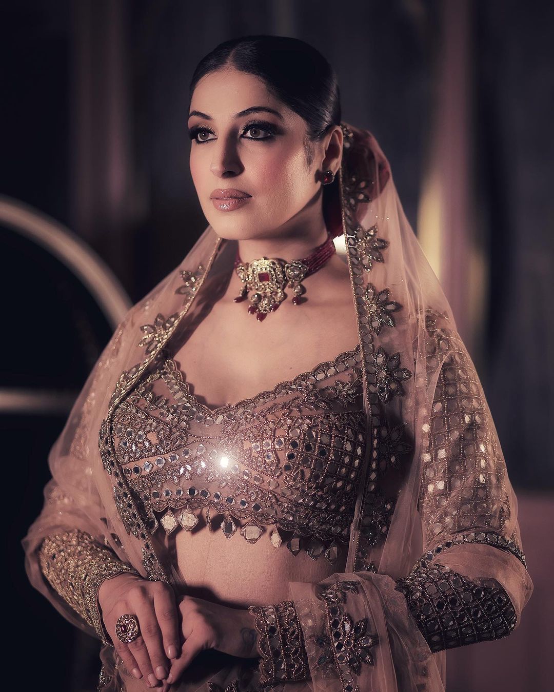 BABY ORCHID AND ROSE GOLD BRIDAL LEHENGA