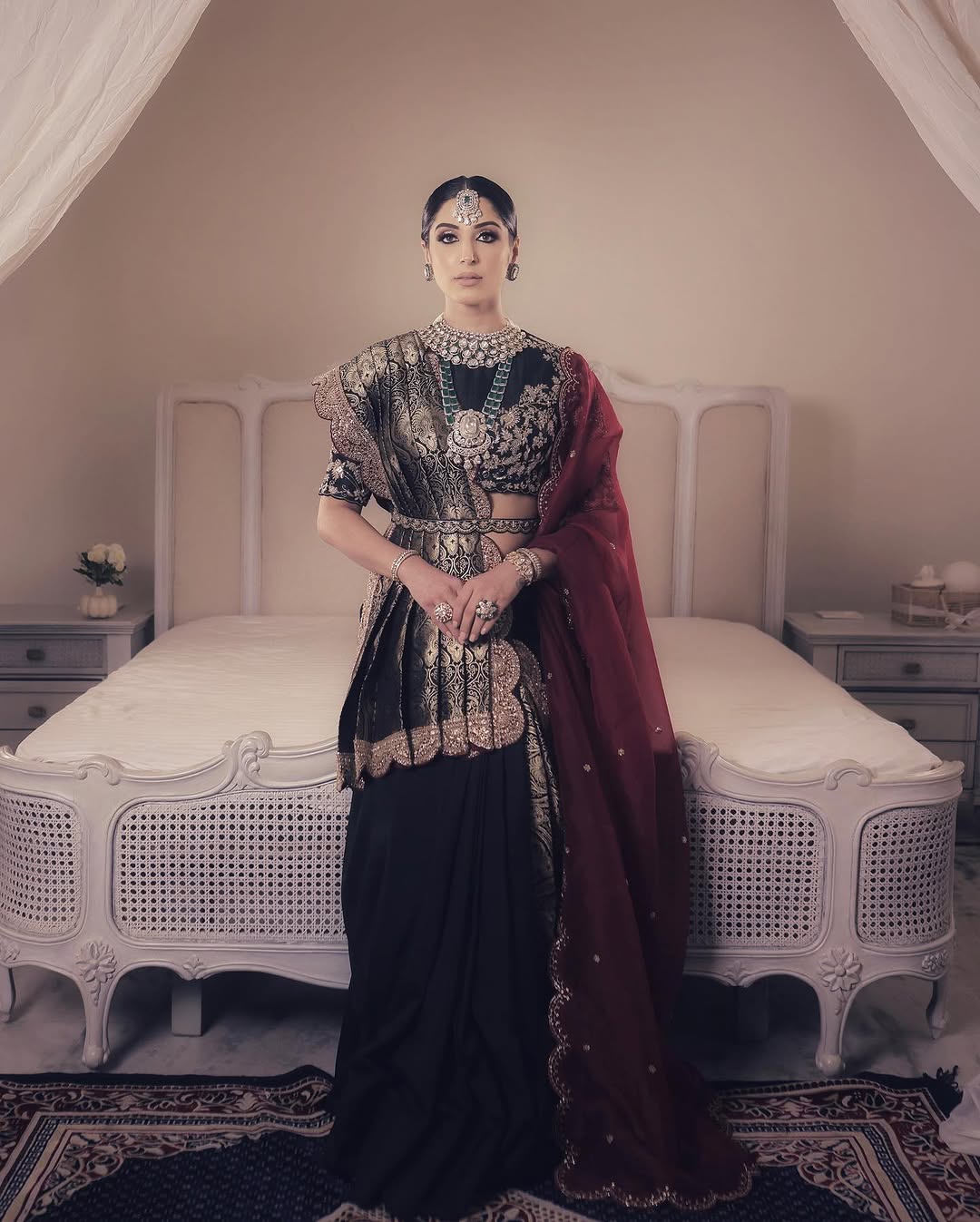 ROYAL BLACK BROCADE SILK SAREE