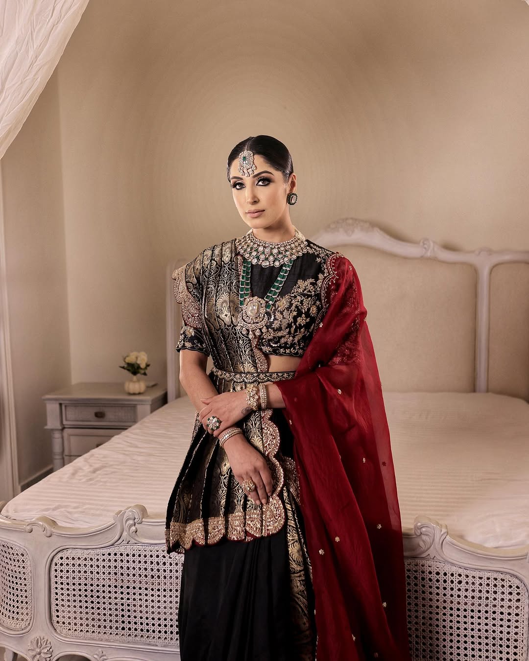 ROYAL BLACK BROCADE SILK SAREE