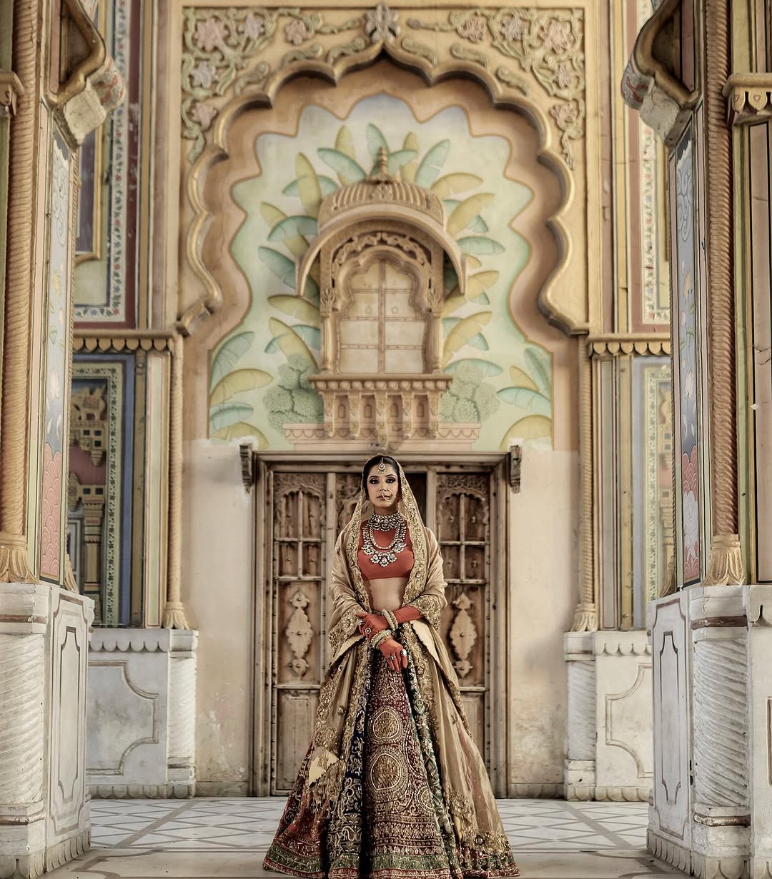 MUTLI COLOUR HAND ZARDOSI SILK LEHENGA