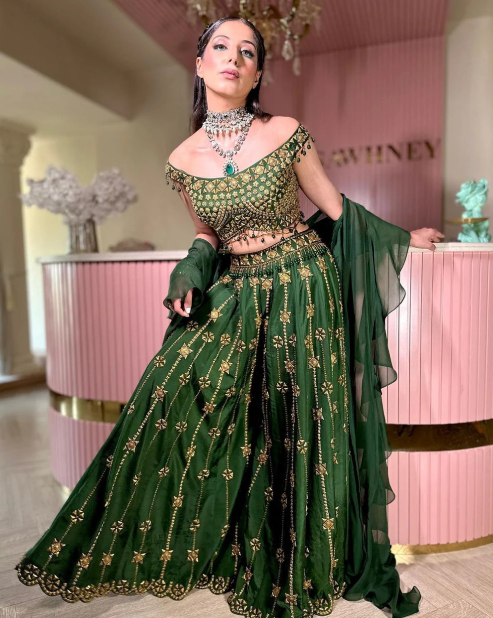 GREEN ANARKALI SUIT