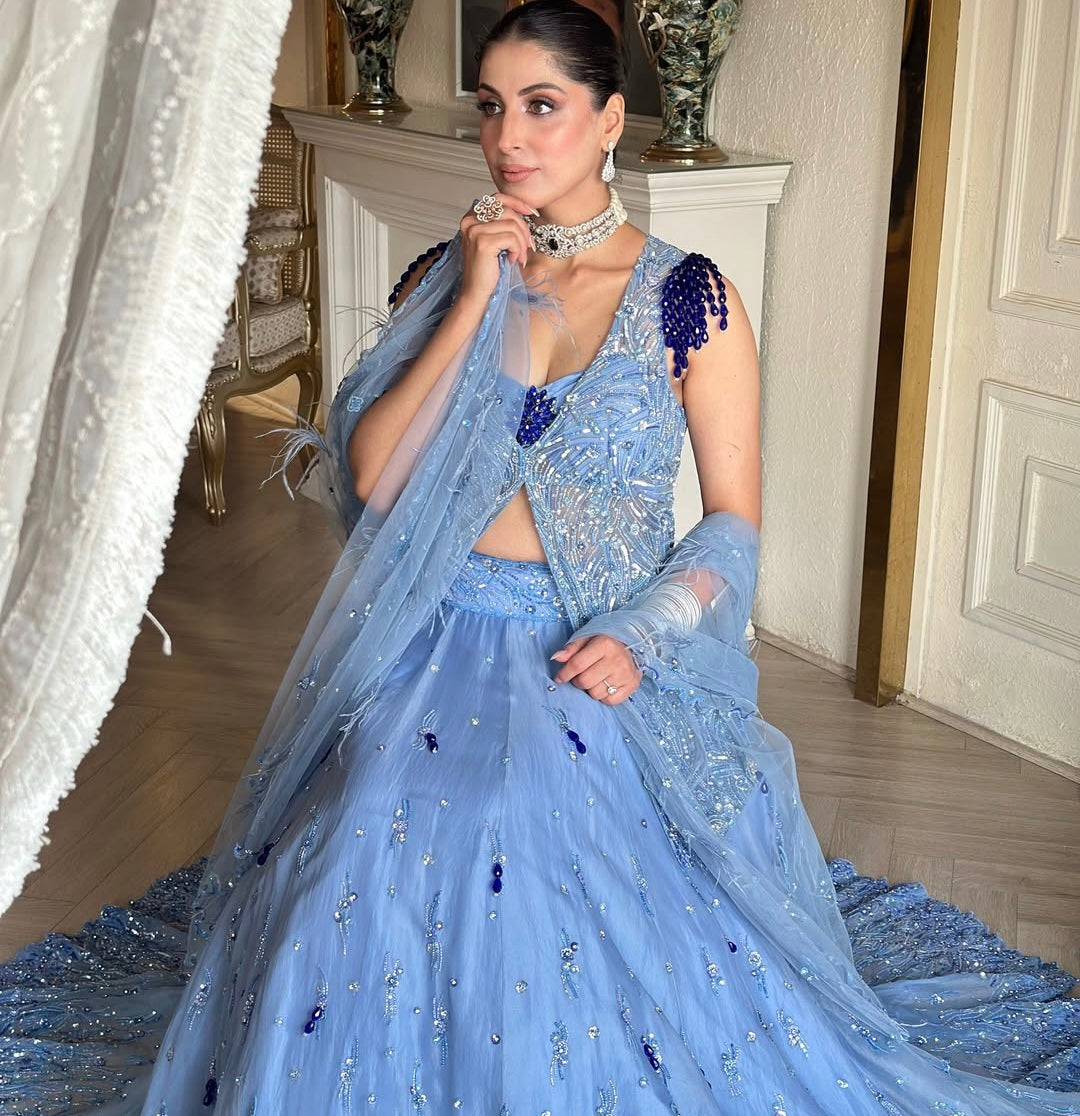 ICE BLUE LEHENGA