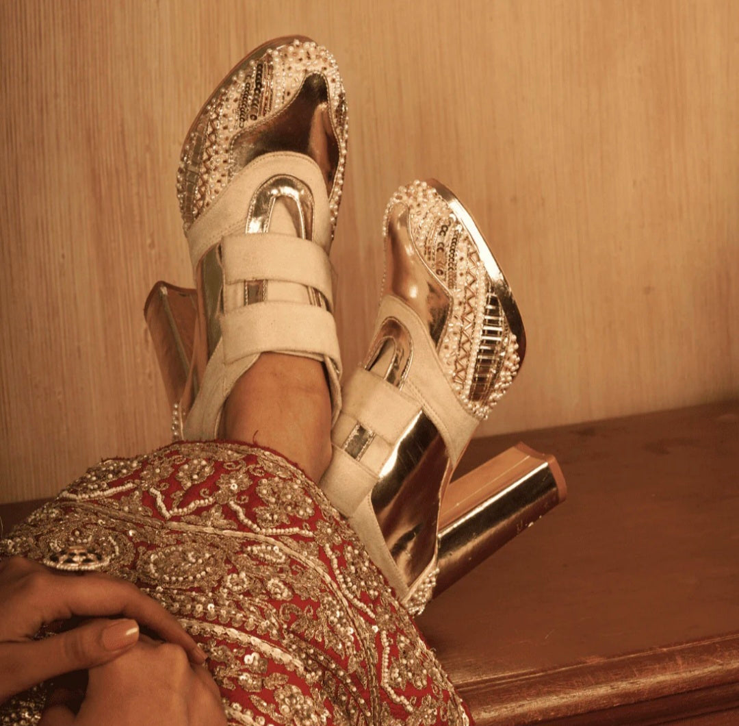 GOLDEN FESTIVE SNEAKER BOOTS